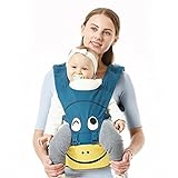 Sawors赤ちゃん 抱っこひも ベビーキャリア　おんぶ紐　多機能 ポリエステル 新生児ビブ 3 WAY　5通り つかれにくい腰ベルトタイプ　ポケット付　ブルー