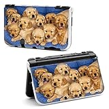 RICHEN 【Nintendo New 3DS LL XL】用 プラスチック保護ケース 収納カバー ハード外壳 プロテクター (子犬)