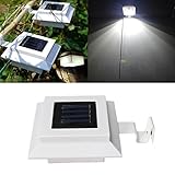 ガーデンソーラーフェンスガター 3 LED ライトスーパー明るい屋外ヤード通路パネルランプ