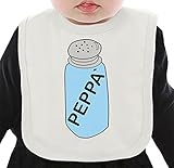 Peppa Slogan ネクタイを有する有機ビブ Medium