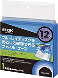 TDK LoR Blu-ray用 ファイルタイプ・ケース 12枚収納X1パック クリアブルー CASE-BDF12BL1A