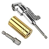 breynet右角度105度ドリルビットドライブAttachmentドライバービット、グリップアダプタソケットセットメトリックユニバーサルソケットレンチパワードリルアダプタ1 /4インチto 3 /4
