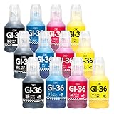 インクのチップス キャノン用 GI-36 互換インクボトル 4色×3セット 全色顔料 GX4030 / GX5030 / GX5130 / GX5530 / GX6030 / GX6530 / GX7030 / GX7130 対応