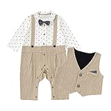 ニシキ Tino Tino ティノティノ ベスト付きフォーマル長袖前開きカバーオール P2805 80cm ベージュ