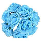 SODIAL(R) PE人工フォームの薔薇花束　花嫁の花束　ウェディングの装飾　一パック十本