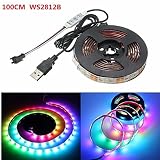 USB LED StripSOLMORE WS2812B 5050 SMD LED Strip Light Flexible Light Strip Ribbon Lights Waterproof 