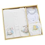 サンフラワー（SUNFLOWER）ギフトセット、出産祝いセット、ベビー用服、4点セット、ロンパースセット、男女兼用、カバオール