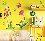 FunToSee Funky Flower Girls Nursery and Bedroom Wall Decals, Flower [並行輸入品]