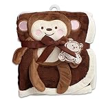 Baby Blanket w/ Monkey Design - 30x40 (Brown) by SweetHomeStore