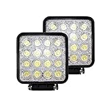 MOCREO(モクリオ) LED 作業灯 ワークライト 48W 12V 24V 広角タイプ 防水 16連 オフロード防水作業灯 2個セット