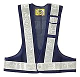 緑十字 多機能ベスト(紺/白) サイズ:フリー ナイロンメッシュ 238081