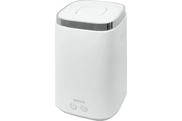 [山善] 加湿器 加熱式 スチーム式 上から給水 (最大加湿 500ml) (タンク容量 2.4L) (木造~8.5畳 / プレハブ洋室~14畳) 卓上 小型 寝室 ホワイト KS-J242(W)