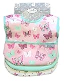 Waterproof Feeder Bib w/Flip Pocket, 3 Pack, Fairies/Butterflies, Frenchie Mini Couture by Frenchie 