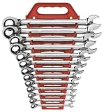 GearWrench 9509N 13-Piece SAE Reversible Combination Ratcheting Wrench Set [並行輸入品]