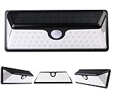 NHSUNRAY74 LEDセキュリティライト、庭のための120度の広角モーションセンサー、パティオ、歩道の照明[超高輝度]4400Mah500LMとソーラーライト屋外の壁ランプIP65防水ソーラーラ