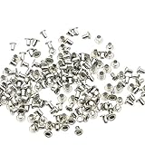 KUKU工房 片面ハトメ ハトメ玉 ミニサイズ 100個セット (シルバー, 内径2.5mm)