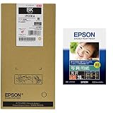 [セット品] EPSON 純正インクパック ブラック 約10000ページ IP05KA + EPSON エプソン純正写真用紙[光沢] L判 20枚 KL20PSKR