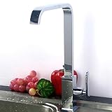 biutefangシンク蛇口垂直単一コールドSquare 360 °回転銅単穴キッチン蛇口 6968922885935