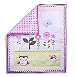 Dream On Me Baby Owl 2 Piece Playard Set, Pink/White by Dream On Me