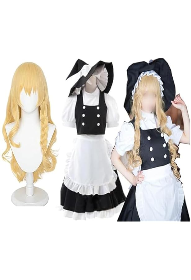 Amazon.co.jp: 霧雨魔理沙 コスプレ衣装+ウィッグ+靴+道具ほうき *ご