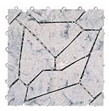 ワタナベ工業 システムストーン SS-300-GY 30㎝×30㎝×D19㎜ グレー 30枚入