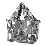 さくらスリングトートバッグ【Made in Tokyo】大容量収納デザイントートバッグ・荷物負荷軽減デザイン幅広ハンドル (グレイ) SST-003