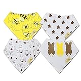 Baby bandana drool bib by Gift it! organic cotton super absorbant bumblebee bunny bibs for drooling 