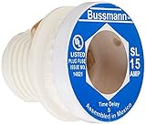 Bussmann BP/SL-15 15 Amp Time Delay Loaded Link Rejection Base Plug Fuse 125V UL Listed Carded 3-Pac