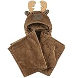 Hudson Baby Plush Blanket with Hood Moose [並行輸入品]