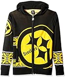 NFL Football 2015 BigロゴFull Zip Hooded Sweatshirt – Pickチーム M ブラック