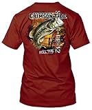 Alabama Crimson Tideバス釣りTシャツ S レッド