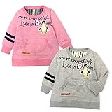 ベビー服 女の子 トレーナー 長袖 裏起毛 ペンギンワッペン Aライン ロゴプリント 袖ライン装飾 女児 ベビー (1.杢ピンク/90cm)