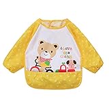 Tovadoo ベビー 食事用エプロン 長袖 EVA製 防水 水洗い簡単 動物柄 おもしろい キュート 出産祝い プレゼント 多色