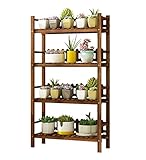 ZENGAI フラワーポットシェルフ 無垢材 農村 植物 屋内および屋外 厚い 炭化する 多層 棚 ディスプレイスタンド、9サイズ フラワースタンド (サイズ さいず : 50X118.5CM)
