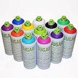 砂糖400 ml by Ironlak人気色のセット12 – Worlds Healthiestスプレーペイントforエアゾール壁画アート
