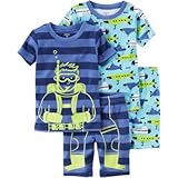 Carter's(カーターズ) 4ピースサンフィットコットンパジャマ ブルー スリープウェア 12歳【並行輸入】