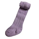 赤ちゃんタイツ 6-12ヶ月 女の子 かわいいストレッチ レギンスパンツ 紫