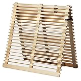 通気性2倍の折りたたみ「みやび格子」すのこベッド シングル 二つ折りタイプ