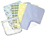 Trend Lab Baby Barnyard Zipper Pouch and 4 Burp Cloth Gift Set, Blue by Trend Lab [並行輸入品]