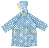 ガーリードット レインコート S ブルー