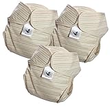 Amoroso 布おむつカバー　3枚組 オーガニック　コットン　さらさら　肌に優しい セット（グリーン,M,70cm）