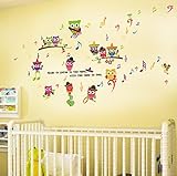 bibitime Cartoon Owlsツリーブランチ壁デカールアートステッカーの保育園寝室子供部屋装飾 Reference 2455