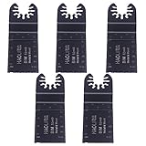 5本のクイックリリース32mm HCS + HSSブラック振動マルチツール木製カッターソーブレードフェインボッシュ用