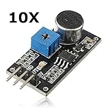 ILS - 10 pieces Sound Detection Sensor Module LM393 Chip Electret Microphone For Arduino