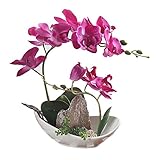 SUND 人工観葉植物　枯れない おしゃれ 大型 コチョウランの植え インテリア 雑貨 可愛い 高品質 結婚式 誕生日 発表会 入学式 卒業式 適用 パープル