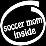 Soccer Mom Inside、ビニール車デカール、複数の色、複数のサイズ 20-by-20 inches レッド soccermom 'R20'