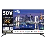 NewBridge 50V型 4K対応テレビ Google TV 地上波もネット動画も視聴可能 裏番組録画 外付けHDD対応 ダブルチューナー 2024年モデル OBN-50TUD1