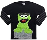 Sesame Street OscarステッチHappy Long Sockスリーブシャツ