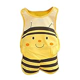 キッズ　二点セット　可愛い　Ｔシャツ　ショートパンツ　ショーツ　上下セット　男女兼用　夏物　カジュアル　ベビー　赤ちゃん　幼児 (M, イエロー)