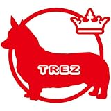 14色 愛犬名 or 犬種名入り コーギー ステッカー DOG ON BOARD【DOG IN CAR 愛犬 ワンコ 名入れ ネーム ドッグ 犬 車 カーサイン 名前 名前入れ】 (レッド)